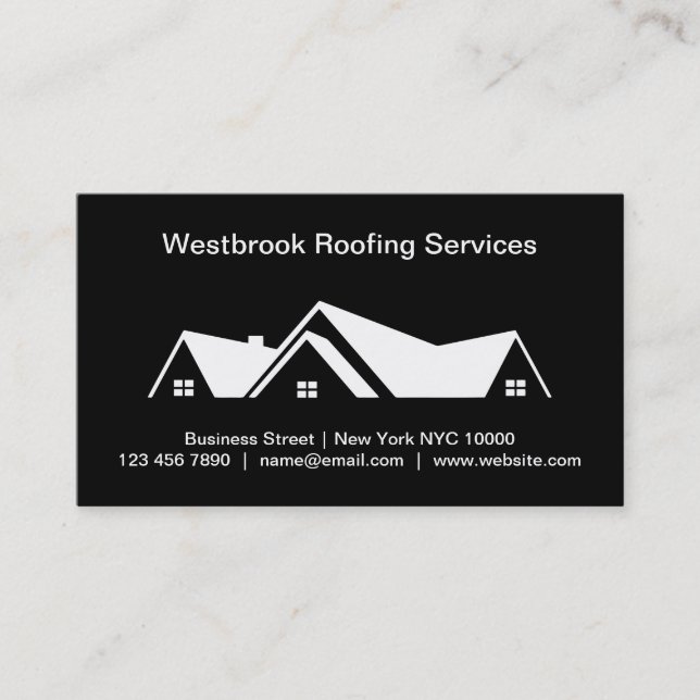 Local Roofing Service Business Card Template (Front)