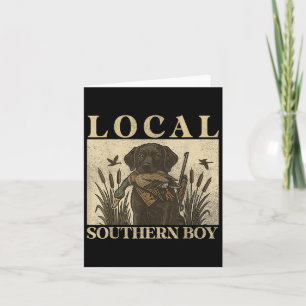 Local Southern Boy Duck Hunting Black Lab Outdoor Card