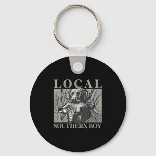 Local Southern Boy Duck Hunting Black Lab Outdoor  Key Ring
