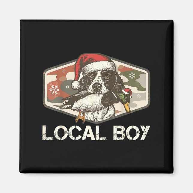 Local Southern Boy Duck Hunting Black Lab Outdoor  Magnet (Front)