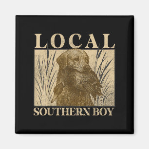 Local Southern Boy Duck Hunting Black Lab Outdoor Magnet