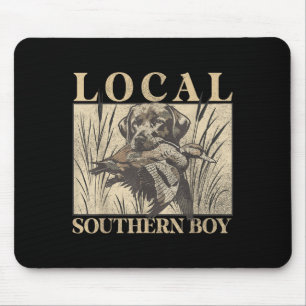 Local Southern Boy Duck Hunting Black Lab Outdoor Mouse Pad