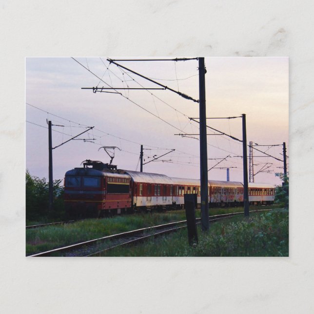 Local Train In Bulgaria Postcard (Front)