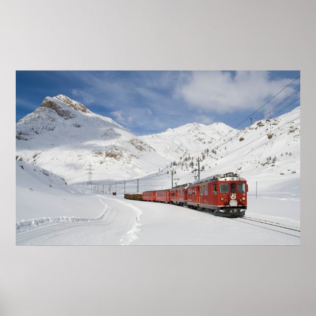 Local train on the Bernina line Poster (Front)