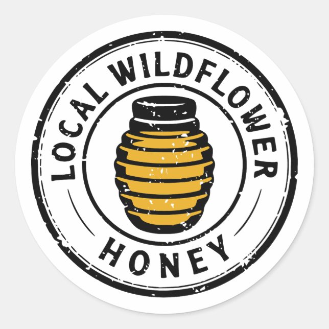 Local Wildflower Honey Sticker (Front)