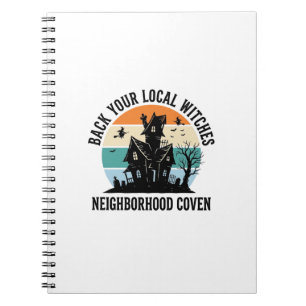 Local Witch Halloween Haunted House Retro Art Notebook