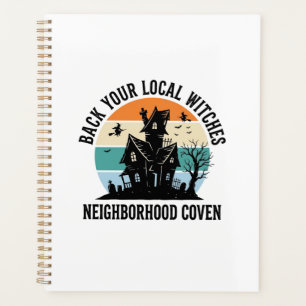Local Witch Halloween Haunted House Retro Art Planner