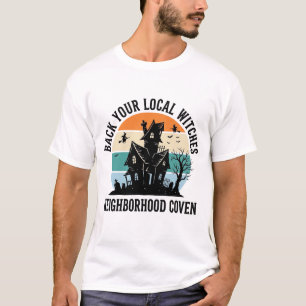 Local Witch Halloween Haunted House Retro Art T-Shirt