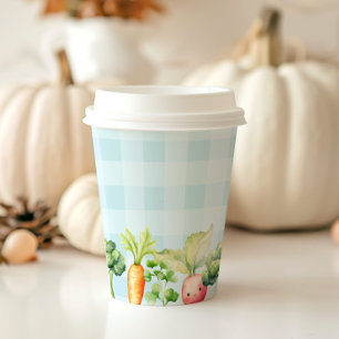 Locally grown baby blue Farmers market baby shower Paper Cups