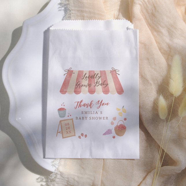 Locally Grown Baby Cute Baby Shower Thank You Favour Bag (Creator Uploaded)