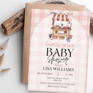Locally Grown Baby Farmer's Market Baby Shower Invitation