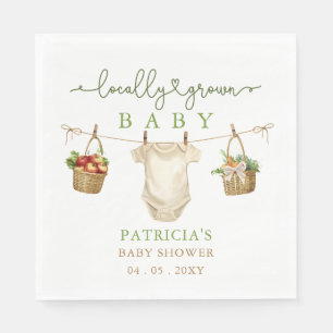 Locally Grown Baby Farmers Market Baby Shower Napkin