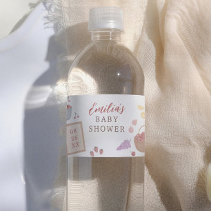 Locally Grown Baby Farmer's Market Baby Shower Water Bottle Label