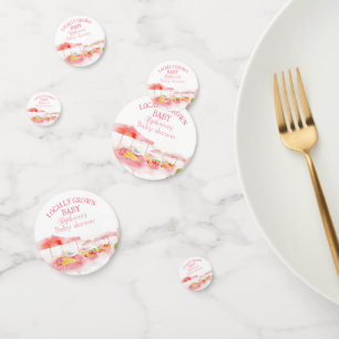 Locally Grown Baby Girl Shower Farmers Market Confetti