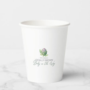 Locally Grown Baby on the Way - Artichoke Paper Cups