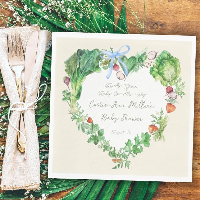 Locally Grown Baby On The Way Baby Shower Napkin (Creator Uploaded)