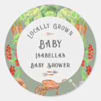 Locally Grown Baby Sage Green Baby Shower 