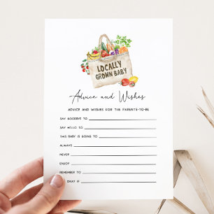 Locally Grown Baby Shower Advice and Wishes Game