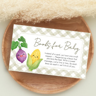Locally Grown Baby Shower Books for Baby Enclosure Card