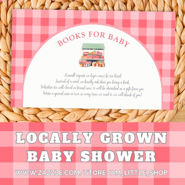Locally Grown Baby Shower Books For Baby Enclosure Card (Creator Uploaded)