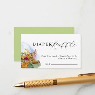 Locally Grown Baby Shower Diaper Raffle Tickets Enclosure Card