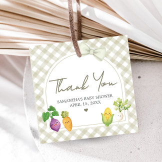 Locally Grown Baby Shower Favour Tags