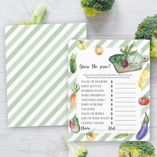 Locally grown baby shower - Guess the price! Game (Creator Uploaded)