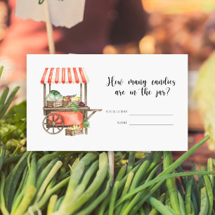 Locally grown baby shower - How many candies Enclosure Card