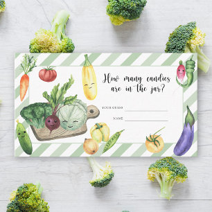 Locally grown baby shower - How many candies Enclosure Card