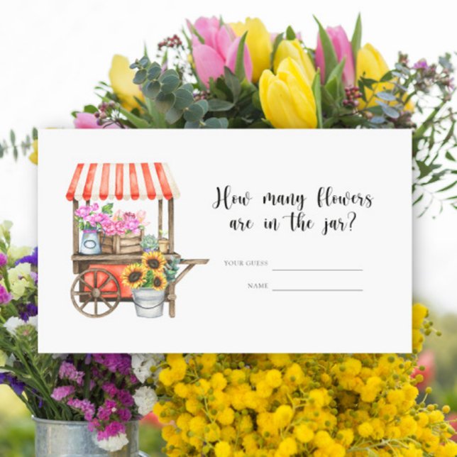 Locally grown baby shower - How many flowers Enclosure Card (Creator Uploaded)