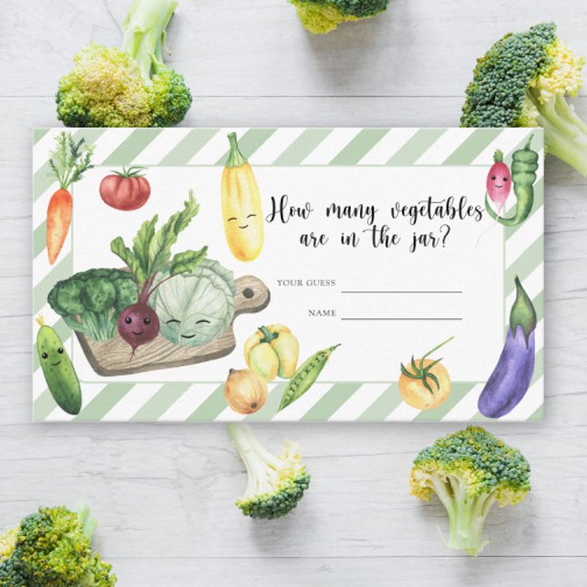Locally grown baby shower - How many vegetables Enclosure Card (Creator Uploaded)