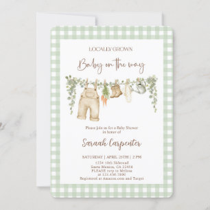 Locally Grown Baby Shower  Invitation