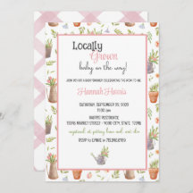 Locally Grown Baby Shower Invitation