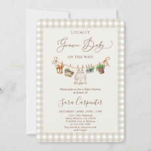 Locally Grown Baby Shower  Invitation
