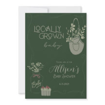 Locally Grown Baby Shower Invitation