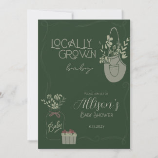 Locally Grown Baby Shower Invitation