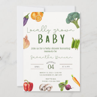 Locally Grown Baby Shower Invitation 