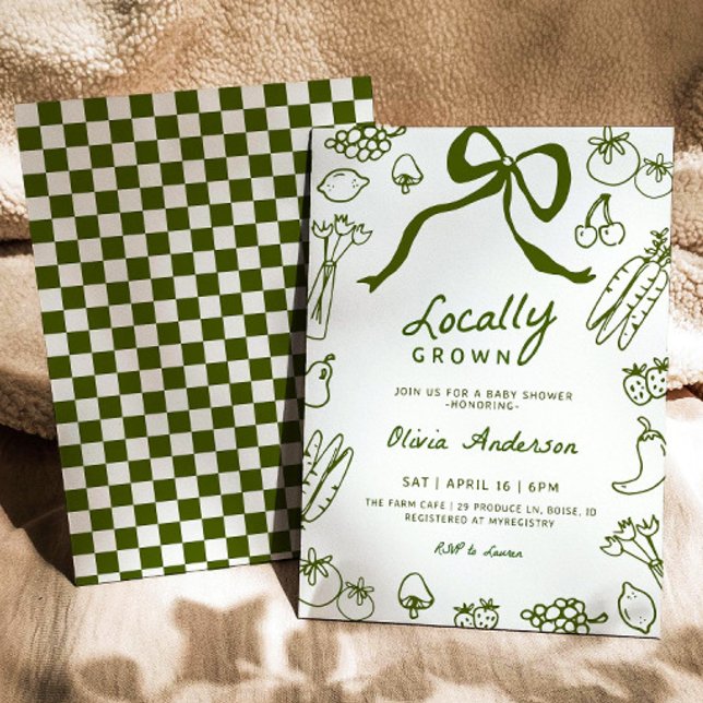 Locally Grown Baby Shower Invitation Template  Edi (Creator Uploaded)