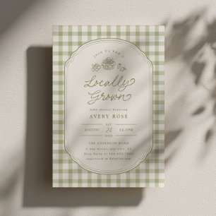 Locally Grown Baby Shower Invite Farmers Market