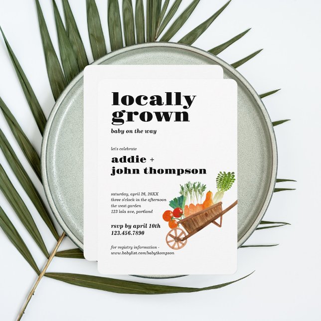 Locally Grown Baby Shower | Invite | Minimal (Creator Uploaded)