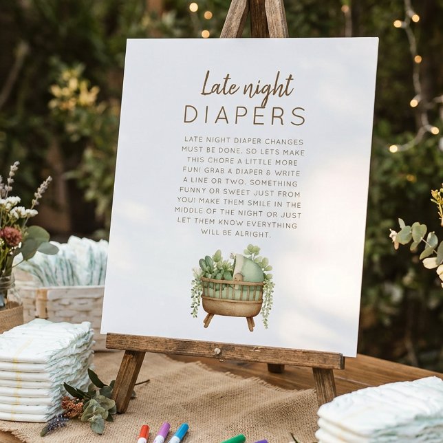 Locally Grown Baby Shower Late Night Diaper Poster (Creator Uploaded)