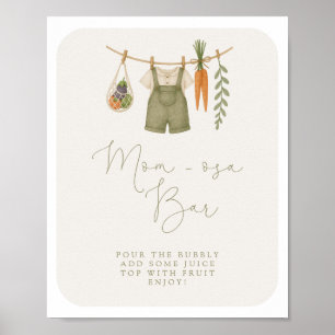 Locally Grown Baby Shower Mum-osa Bar Poster