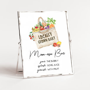 Locally Grown Baby Shower Mum Osa Bar SIgn