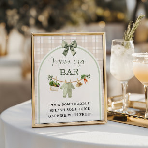 Locally Grown Baby Shower Mum-osa Bar Sign Rustic