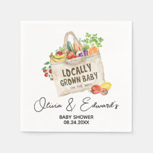 Locally Grown Baby Shower Napkin
