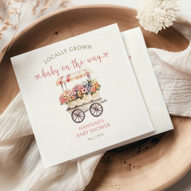Locally Grown Baby Shower Napkin (Creator Uploaded)