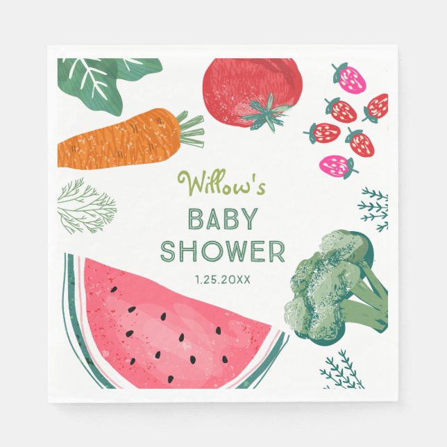 Locally Grown Baby Shower Napkins (Front)