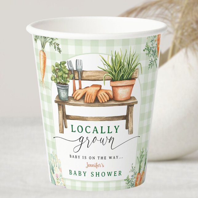 Locally Grown Baby Shower  Paper Cups (Creator Uploaded)