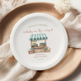 Locally Grown Baby Shower Paper Plate