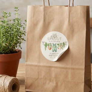 Locally Grown Baby Shower Party Classic Round Sticker